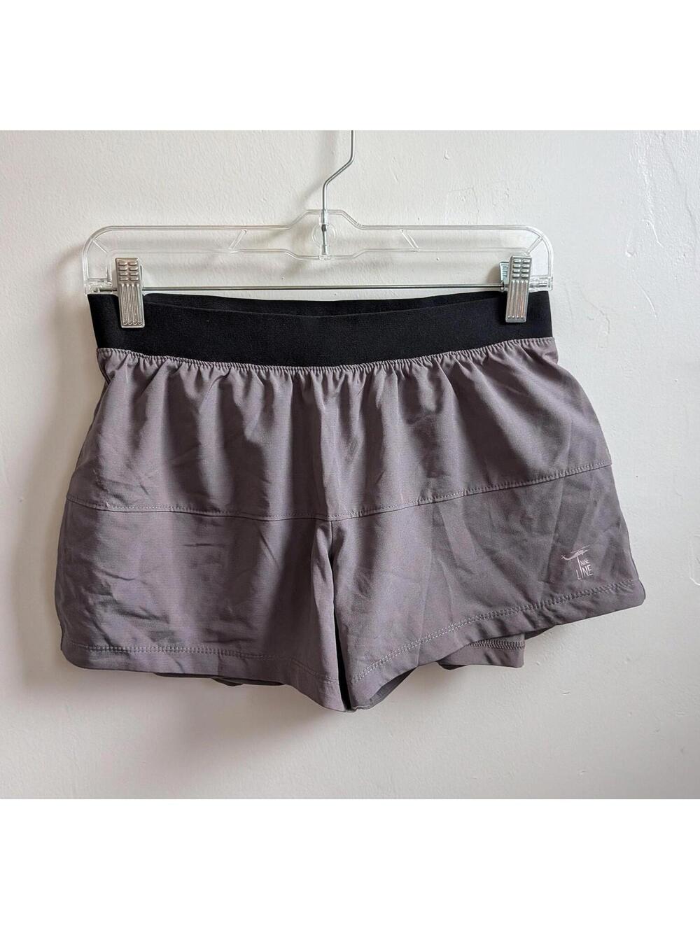 Nine Line Apparel Shorts Womens Small Gray Elastic Waist Lined Running Athletic
